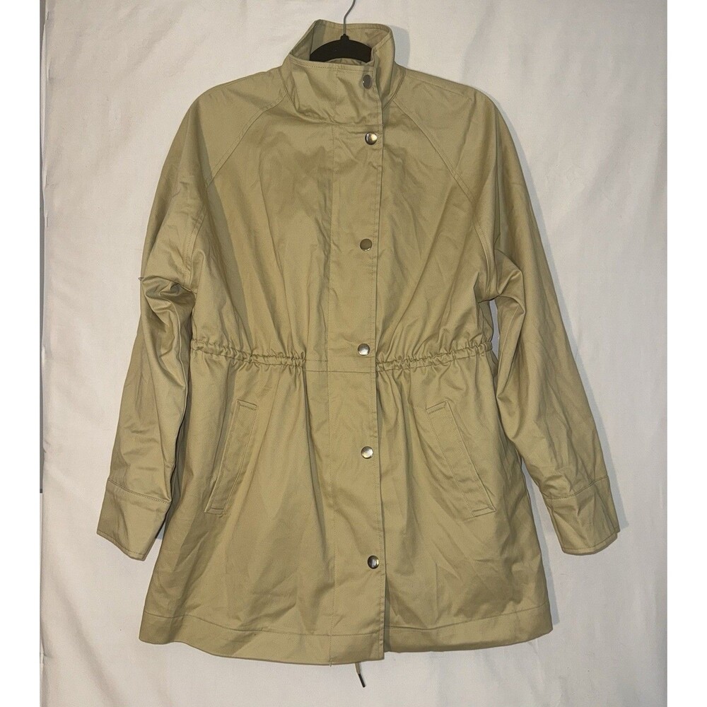 A New Day Women’s Tan Utility Jacket Size Small NWT Lined Drawstring Waist